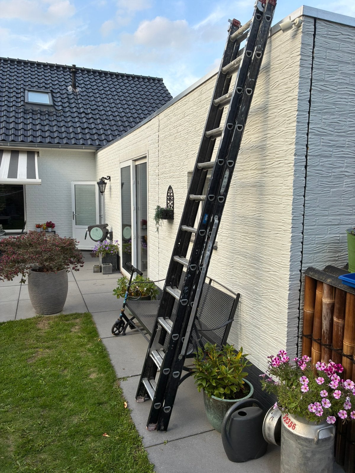 Altrex ladder 24 treden, Ophalen, Gebruikt, Ladder, Opvouwbaar of Inschuifbaar