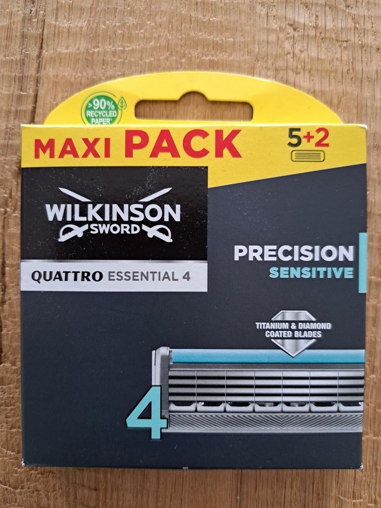 Wilkinson Sword Quattro Essential 4 Scheermesjes - Maxi Pack, Ophalen of Verzenden, Nieuw, Overige typen