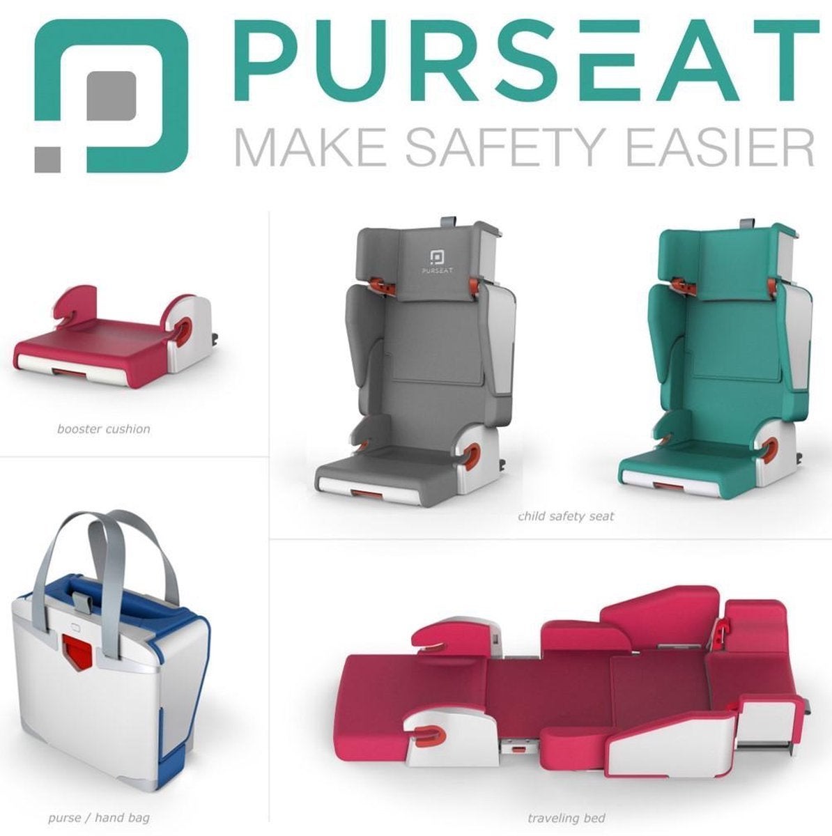 Purseat autostoel - Smalste verkrijgbaar, Kinderen en Baby's, Overige merken, Gebruikt, 15 t/m 36 kg, Afneembare rugleuning