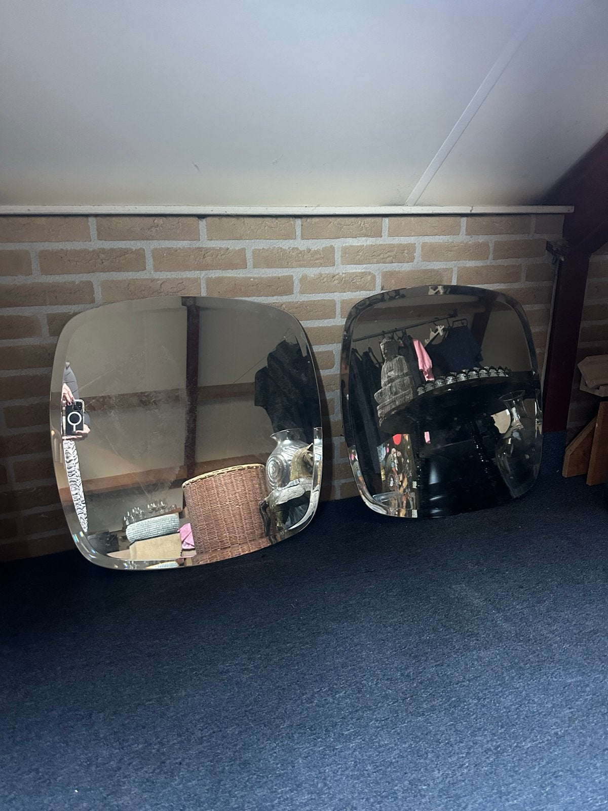 VEGLA Retro (badkamer) Spiegels 60x60 cm - Set van 2, Ophalen of Verzenden, Vierkant, 50 tot 100 cm, Minder dan 100 cm