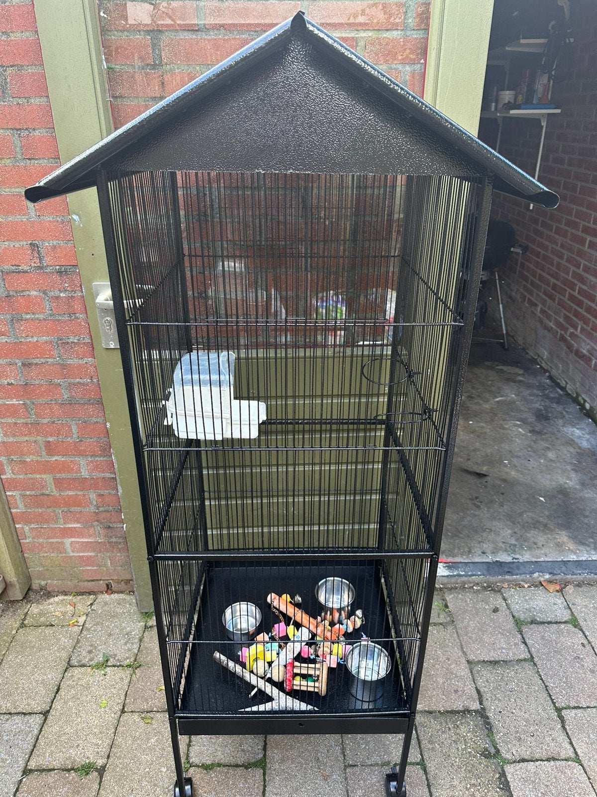 Papagaai kooi, Ophalen of Verzenden, Zo goed als nieuw, Metaal, Vogelkooi