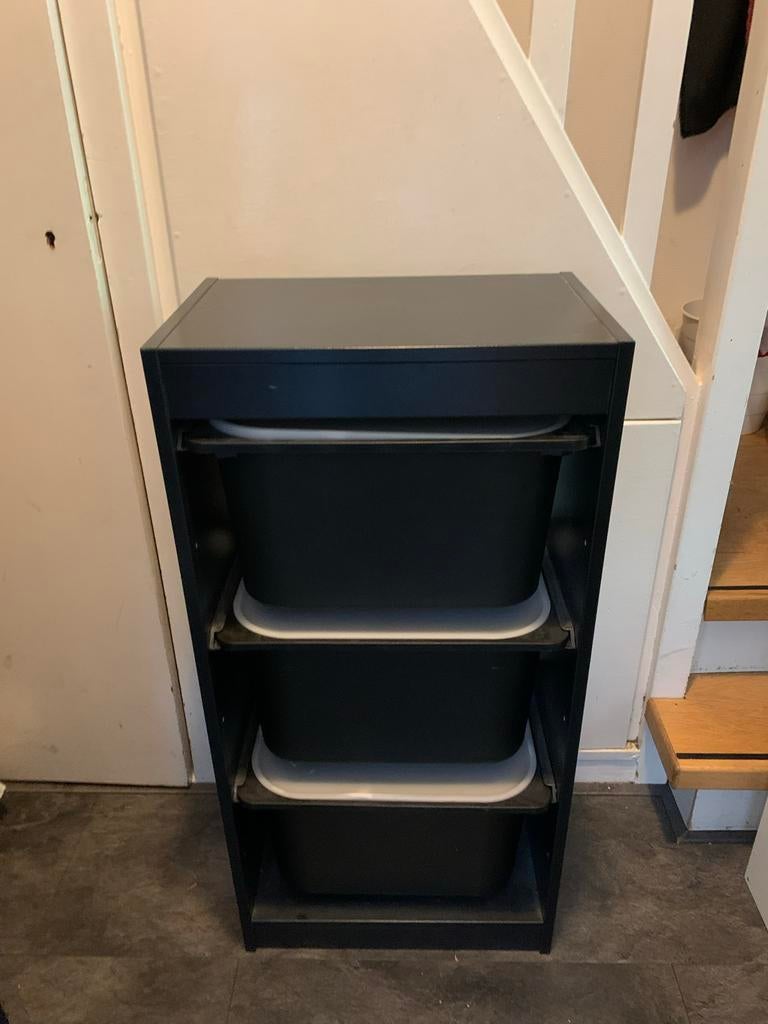 IKEA Trofast opbergkast met 3 bakken, Ophalen, 50 tot 100 cm, Zo goed als nieuw, Minder dan 100 cm