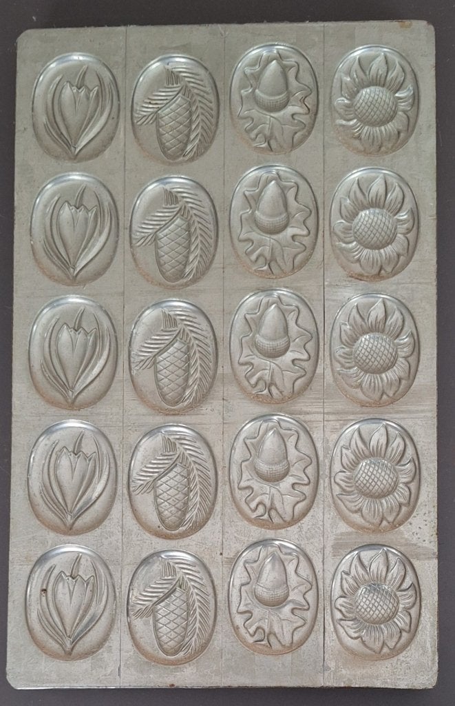 Chocolademal / chocoladevorm - Ovaaltjes met natuur - 20, Antiek en Kunst, Ophalen of Verzenden