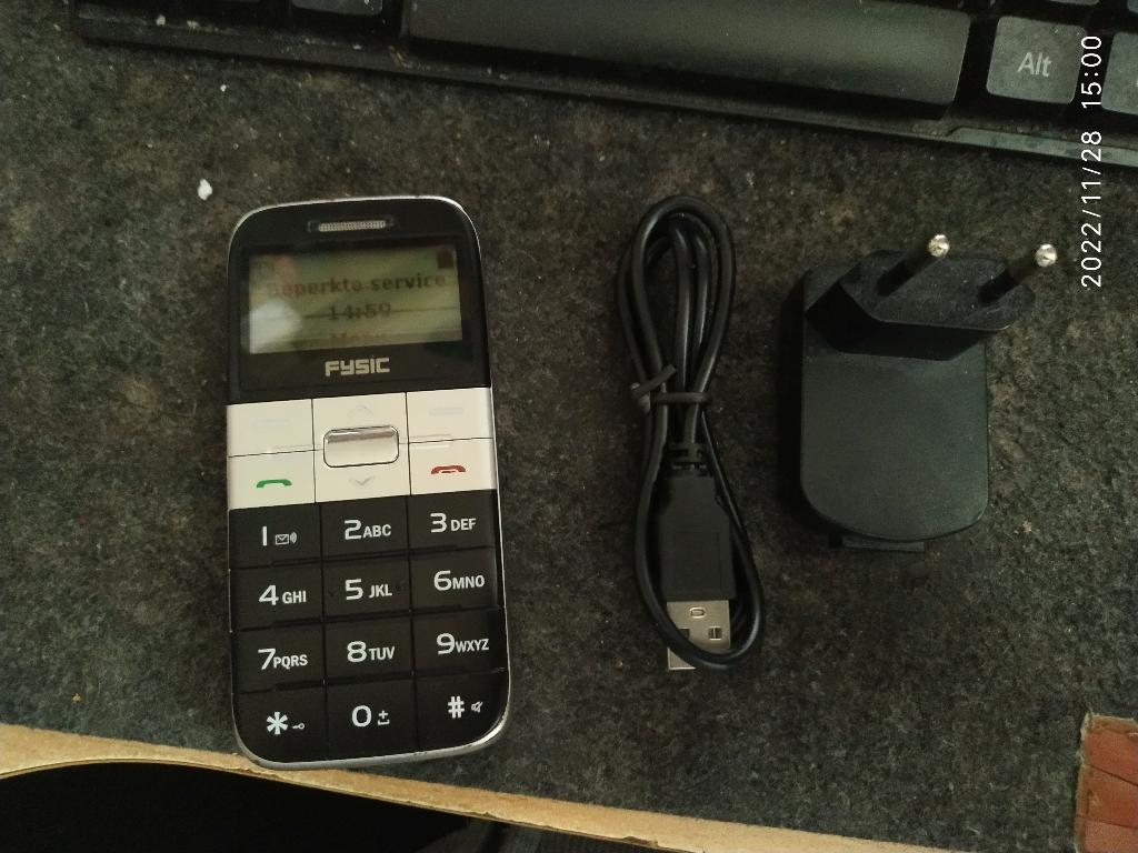 Fysic FM-7800 senioren mobiltelefon, Ophalen of Verzenden, Gebruikt, 1 handset