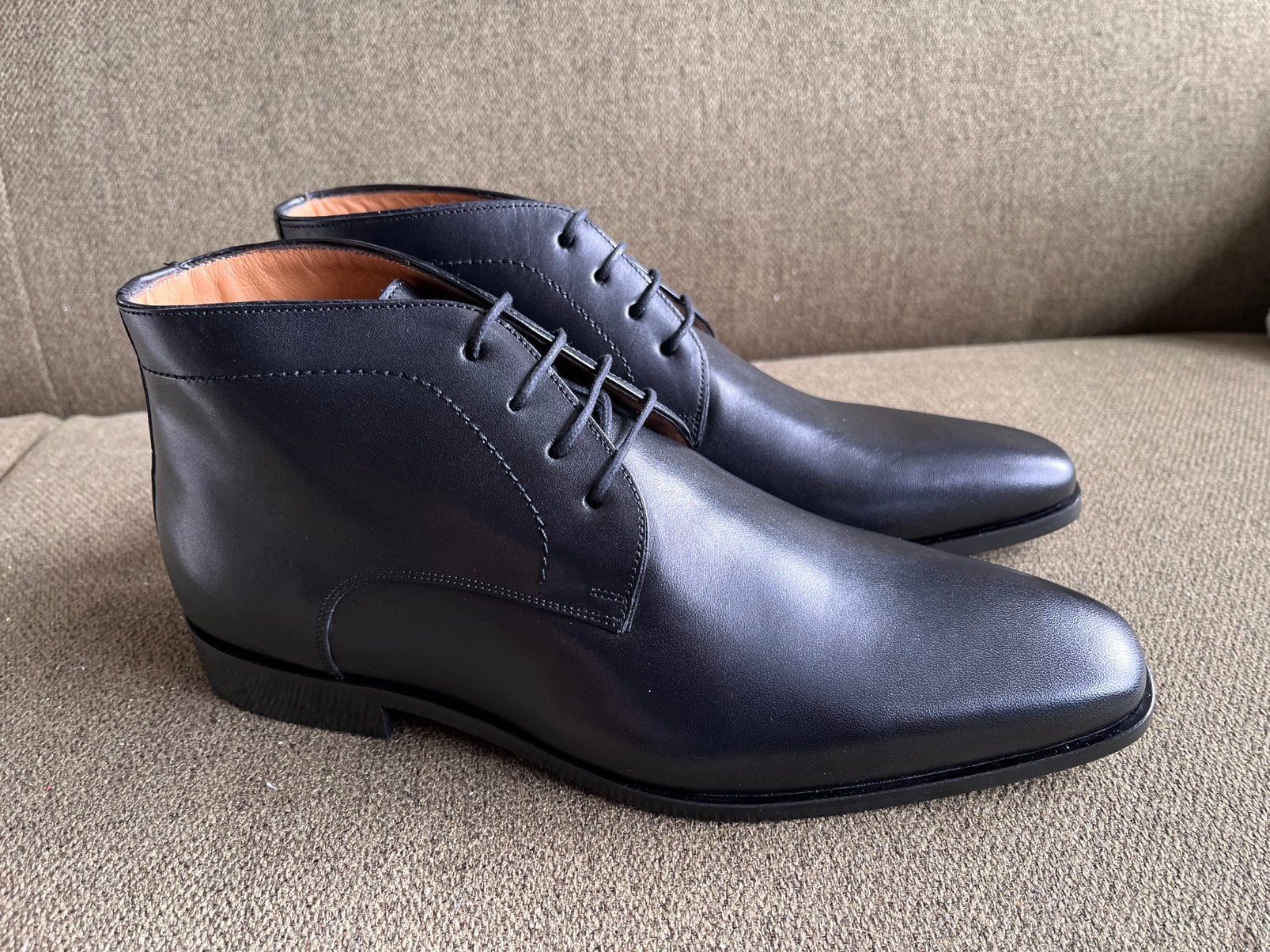 Handpainted herenschoenen maat 40 nieuw in doos, Zwart, Handpainted, Handpainted, Nieuw