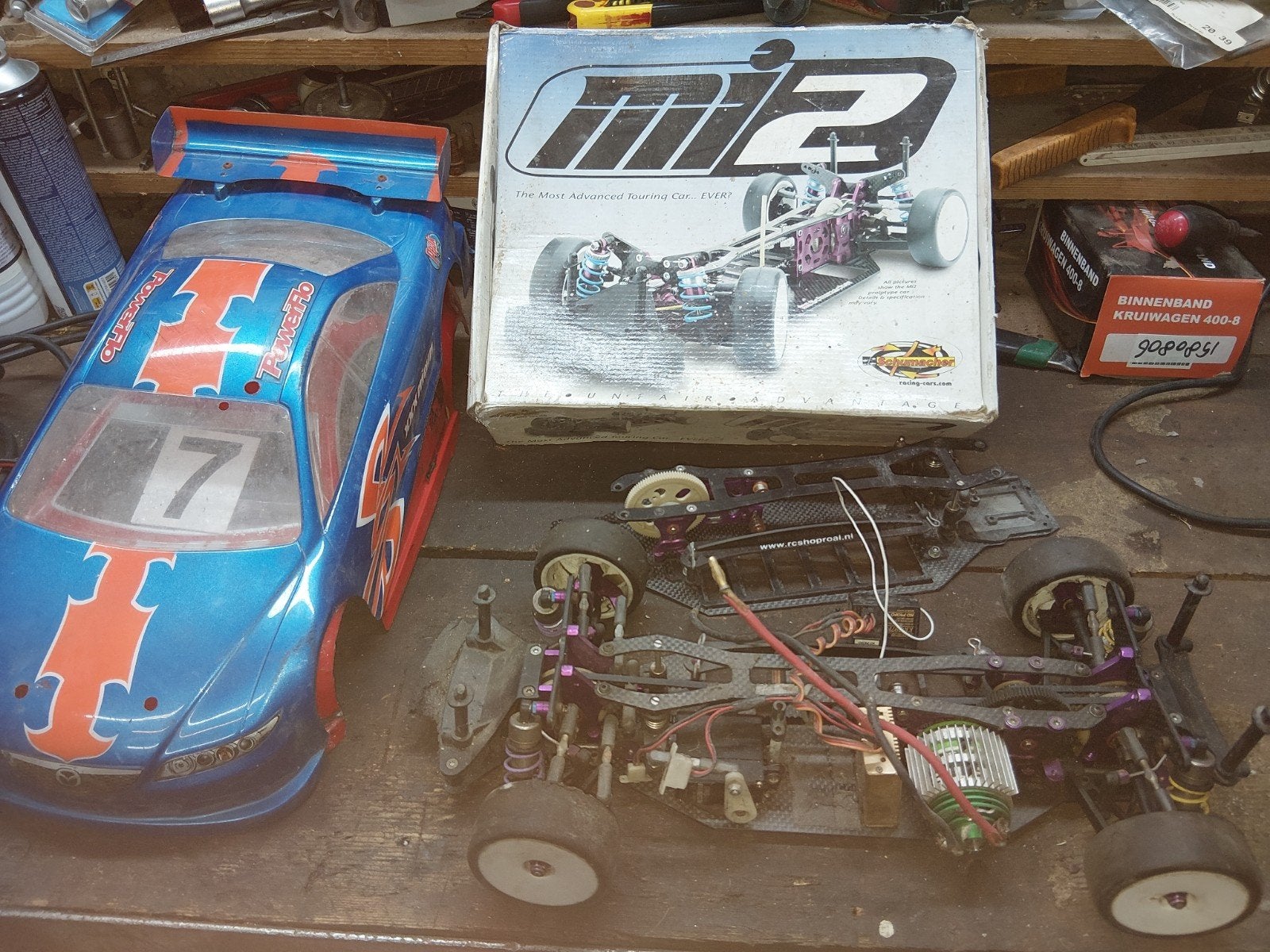 Schumacher Mi2 RC auto's met veel onderdelen en extra's, Elektro, Gebruikt, Ophalen of Verzenden, Schaal 1:10