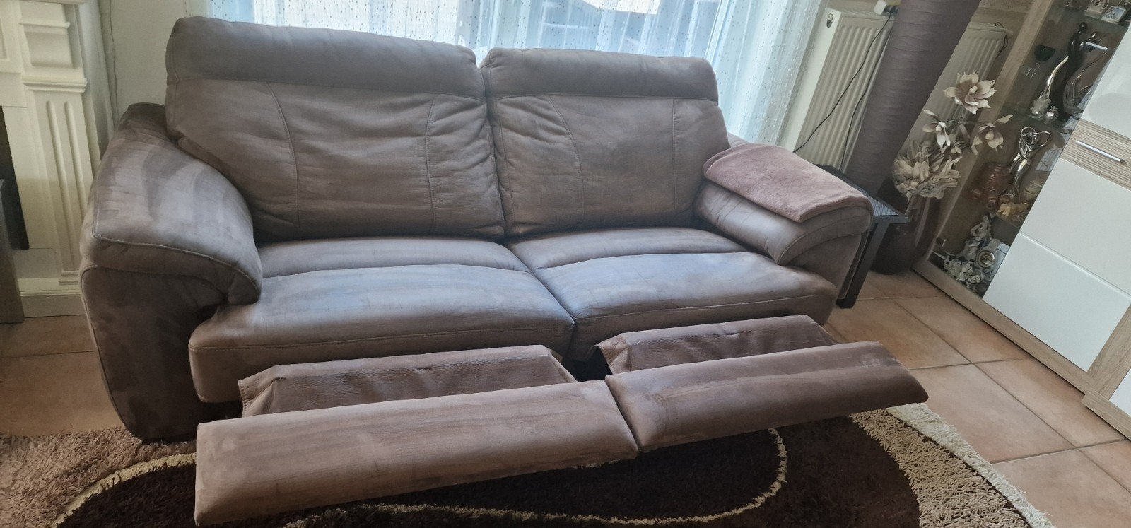 Henders & Hazel 3+2 bankstel met elektrische relaxfunctie –, Ophalen of Verzenden, Gebruikt, 75 tot 100 cm, 200 tot 250 cm