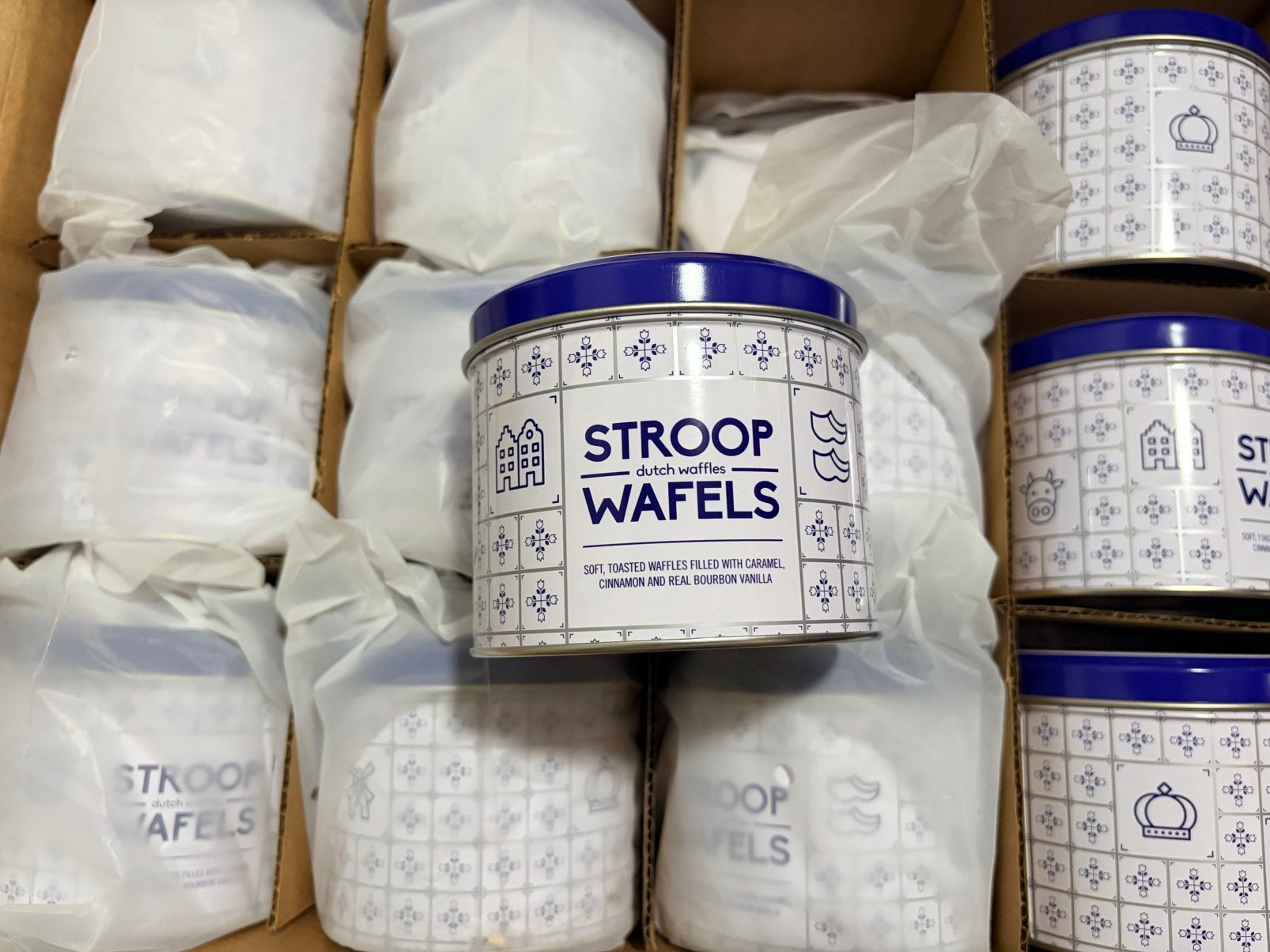 24 lege metalen blikken – Stroopwafelblikken, Ophalen of Verzenden