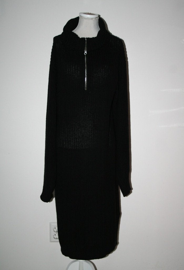 Bodyflirt Bonprix katoen lange gebreide jurk mt 40/42 L, Kleding | Dames, Verzenden, Zwart, Maat 42/44 (L), Nieuw