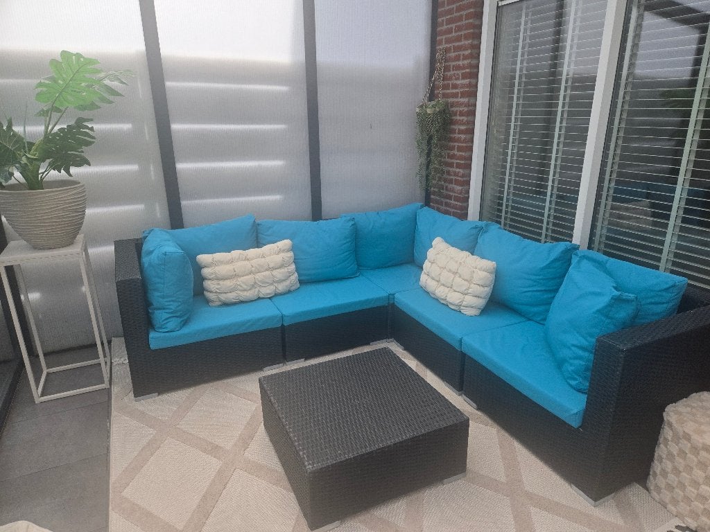 Tuin loungeset compleet, Ophalen, Gebruikt, Rotan, 8 zitplaatsen
