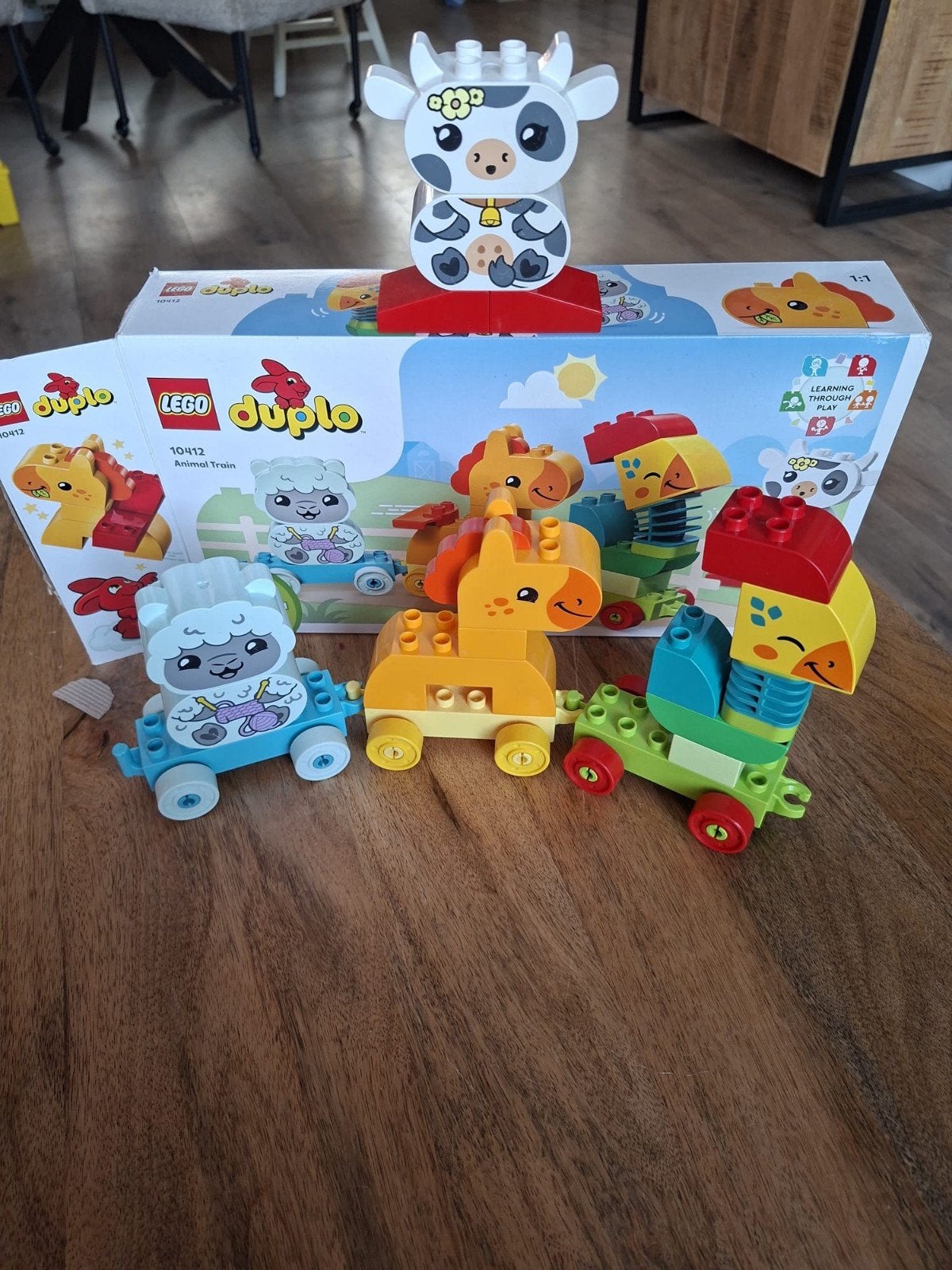Duplo animal train 10412, Ophalen, Zo goed als nieuw, Duplo, Inclusief doos