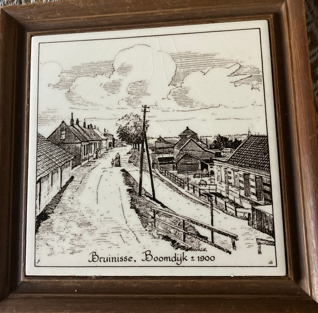 Tegeltableau Bruinisse Boomdijk  1900, Ophalen of Verzenden