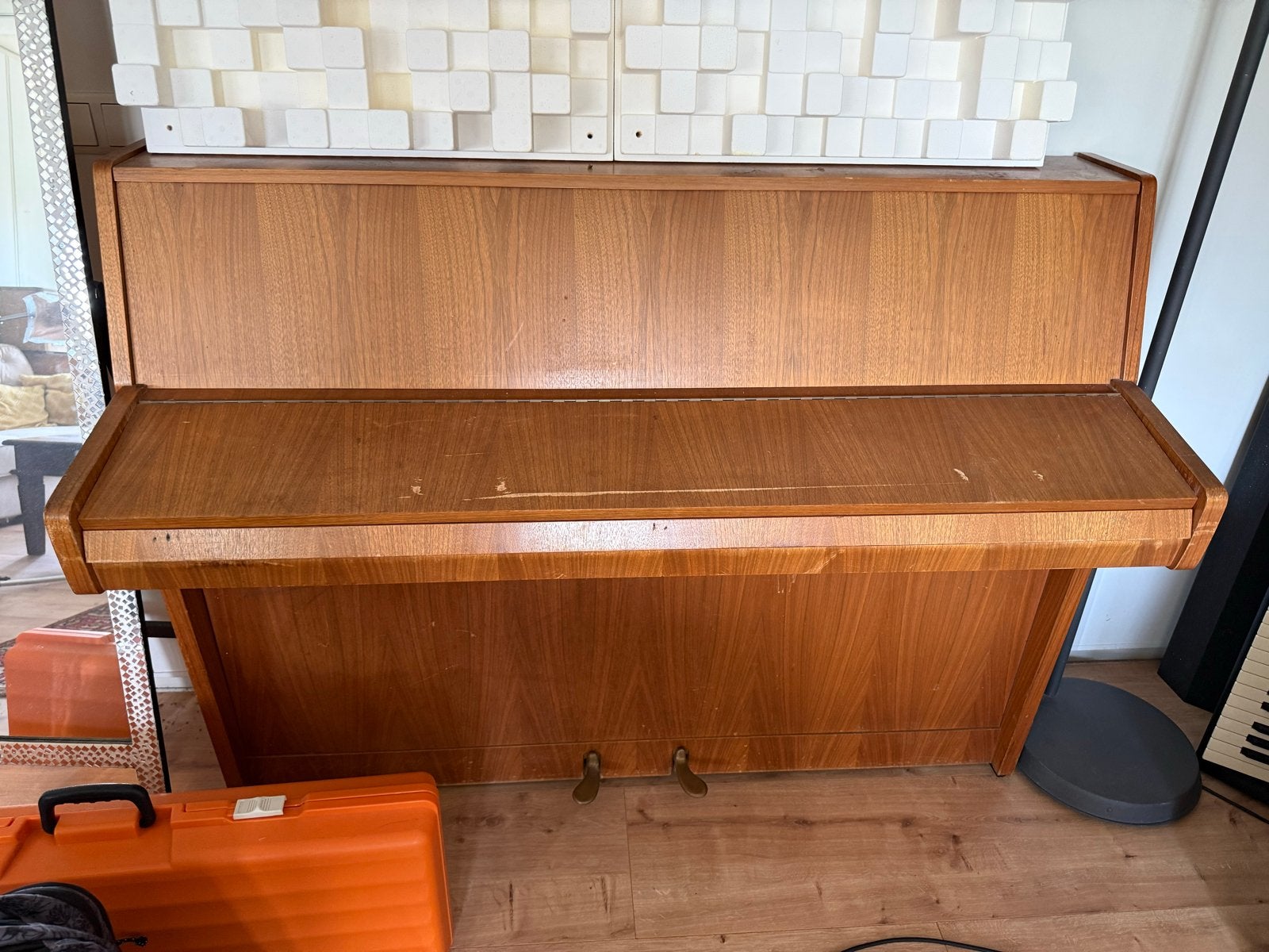 Schimmel Piano upright, Ophalen, Gebruikt, Bruin, Piano
