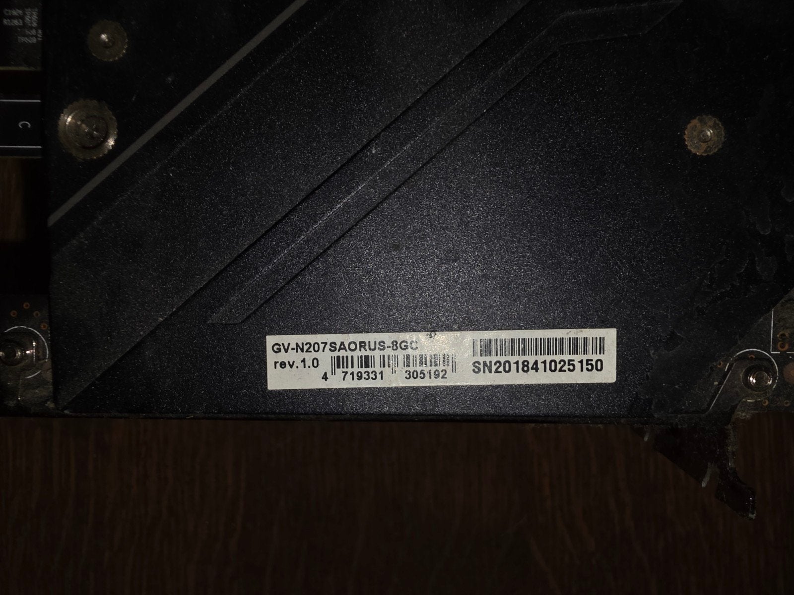 Gigabyte AORUS GeForce RTX 2070 Super 8G (GV-N207SAORUS-8GC), Computers en Software, PCI-Express 3, Gebruikt, GDDR6, Ophalen of Verzenden