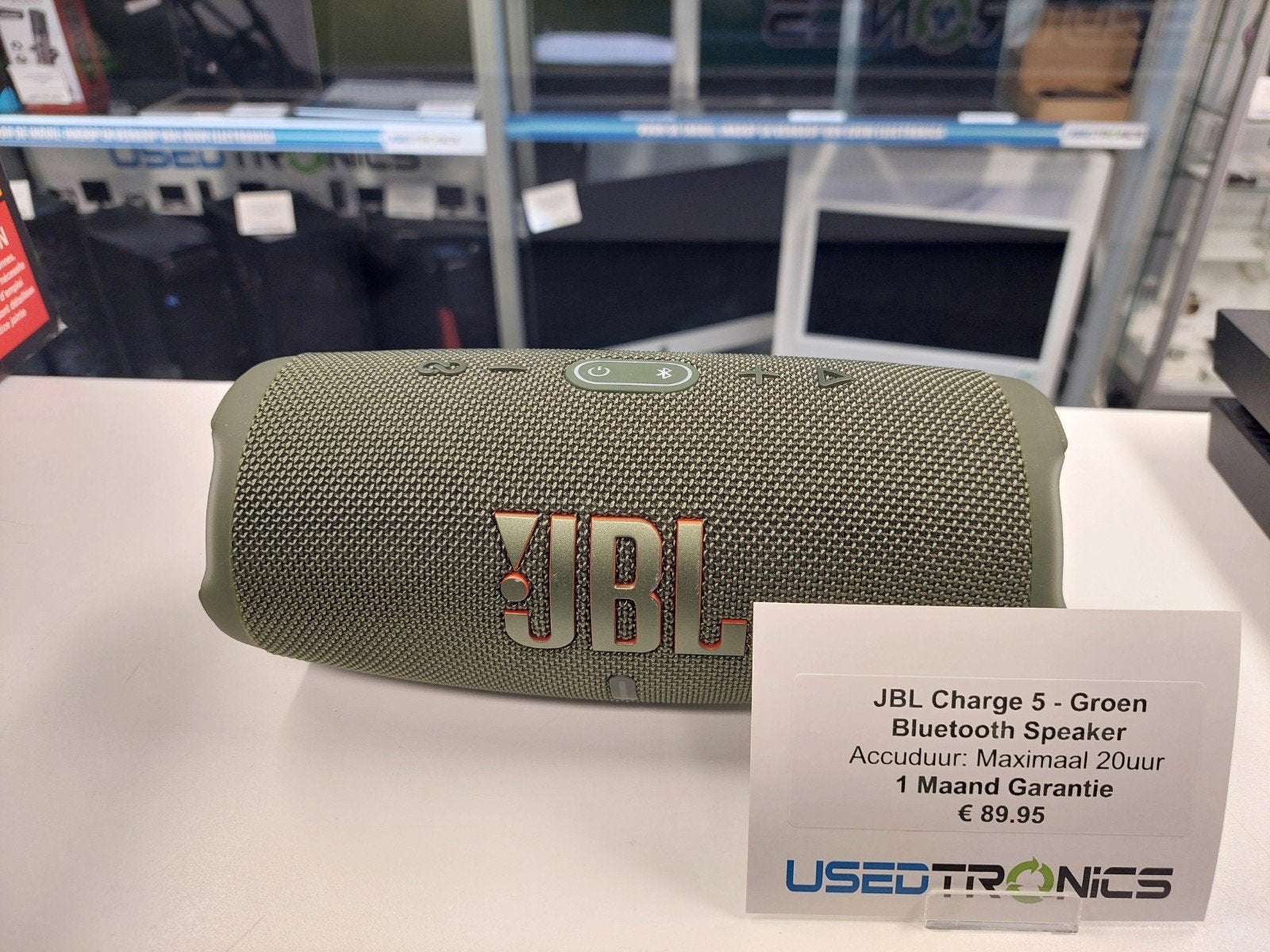 JBL Charge 5 - Groen Bluetooth Speaker, JBL, Ophalen of Verzenden, Zo goed als nieuw, Draagbare speaker
