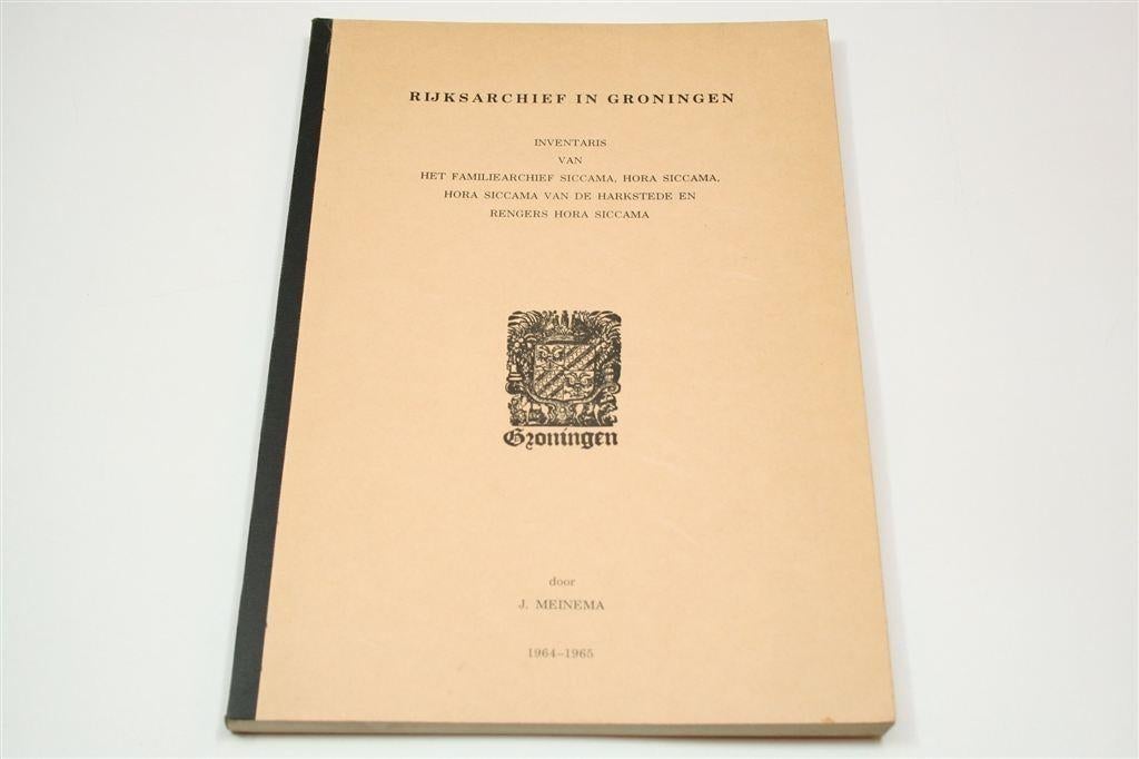 Familiearchief Siccama — Inventaris Groningen 1964, Ophalen of Verzenden, Gelezen
