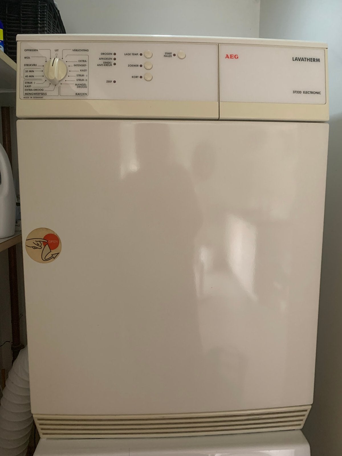 AEG Lavatherm 37320-W Luchtafvoerdroger. Zeer goede staat!, Witgoed en Apparatuur, Ophalen, Wolprogramma, 6 tot 8 kg, Gebruikt
