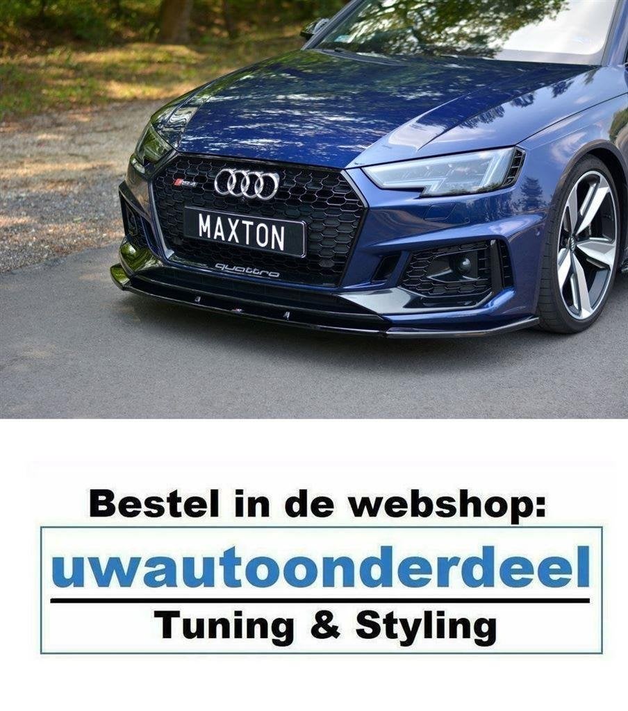 Maxton Spoiler Voorspoiler Lip Splitter Voor Audi RS4 B9, Verzenden, Automotive Parts, A.parts@hotmail.nl, Trasmolenlaan 12 3447 GZ Woerden