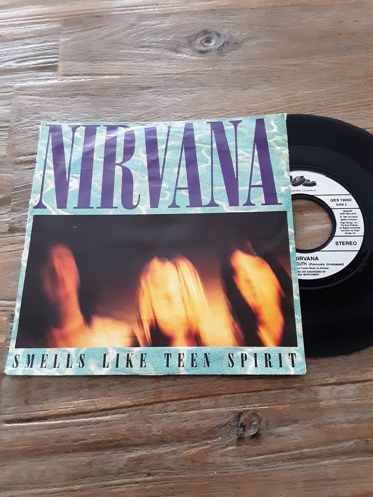 Nirvana single rock., Gebruikt, 1990 - 1999, Overige formaten, Ophalen of Verzenden