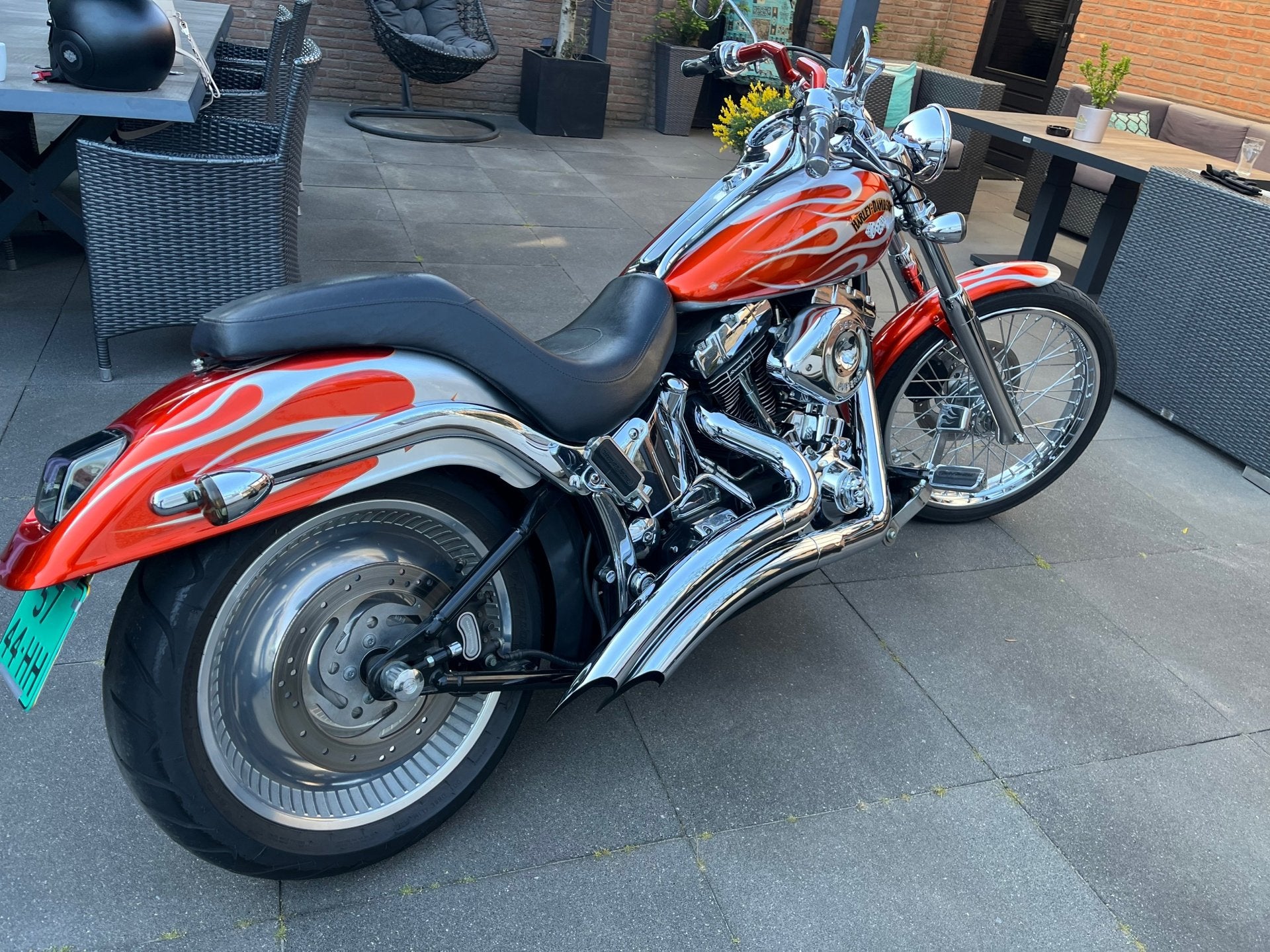 Harley Davidson Chopper FXSTD Deuce Screamin Eagle uitvoeing, Chopper, Handgeschakeld, Gebruikt, Bedrijf