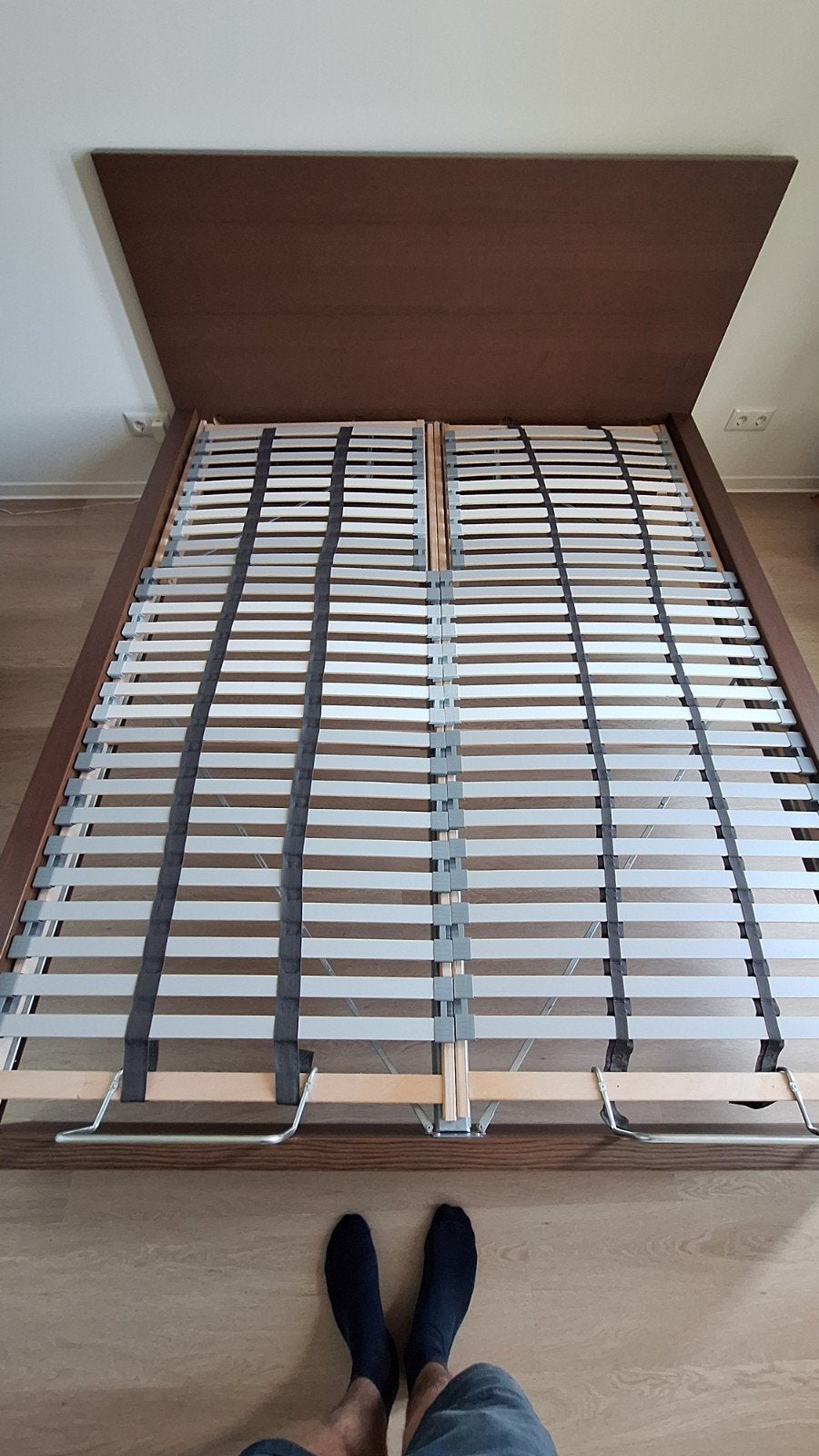 IKEA MALM (160x200)+ LÖNSET verstelbare lattenbodem(2x80x200, Verstelbaar, Tweepersoons, Ophalen of Verzenden, 200 cm