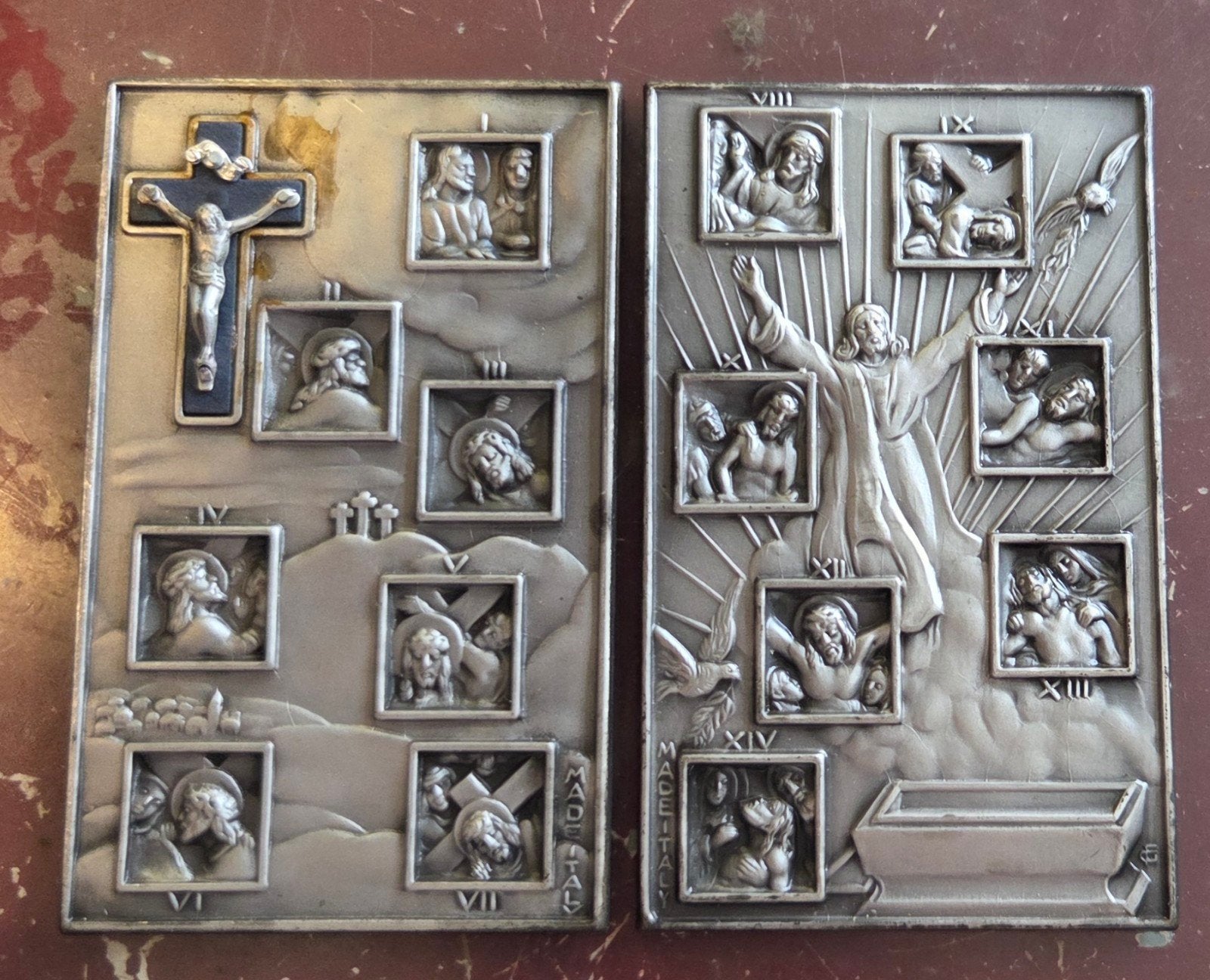 Vintage Roma Kruisweg Medaillon Boekje, Antiek en Kunst, Ophalen of Verzenden