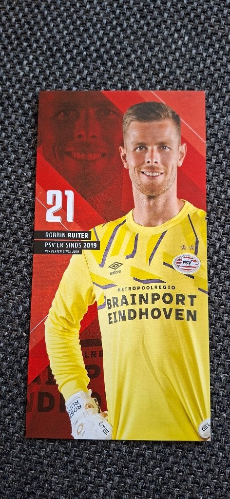 Spelerskaart; Robbin Ruiter # PSV Eindhoven, Ophalen of Verzenden, Nieuw, PSV, Spelerskaart