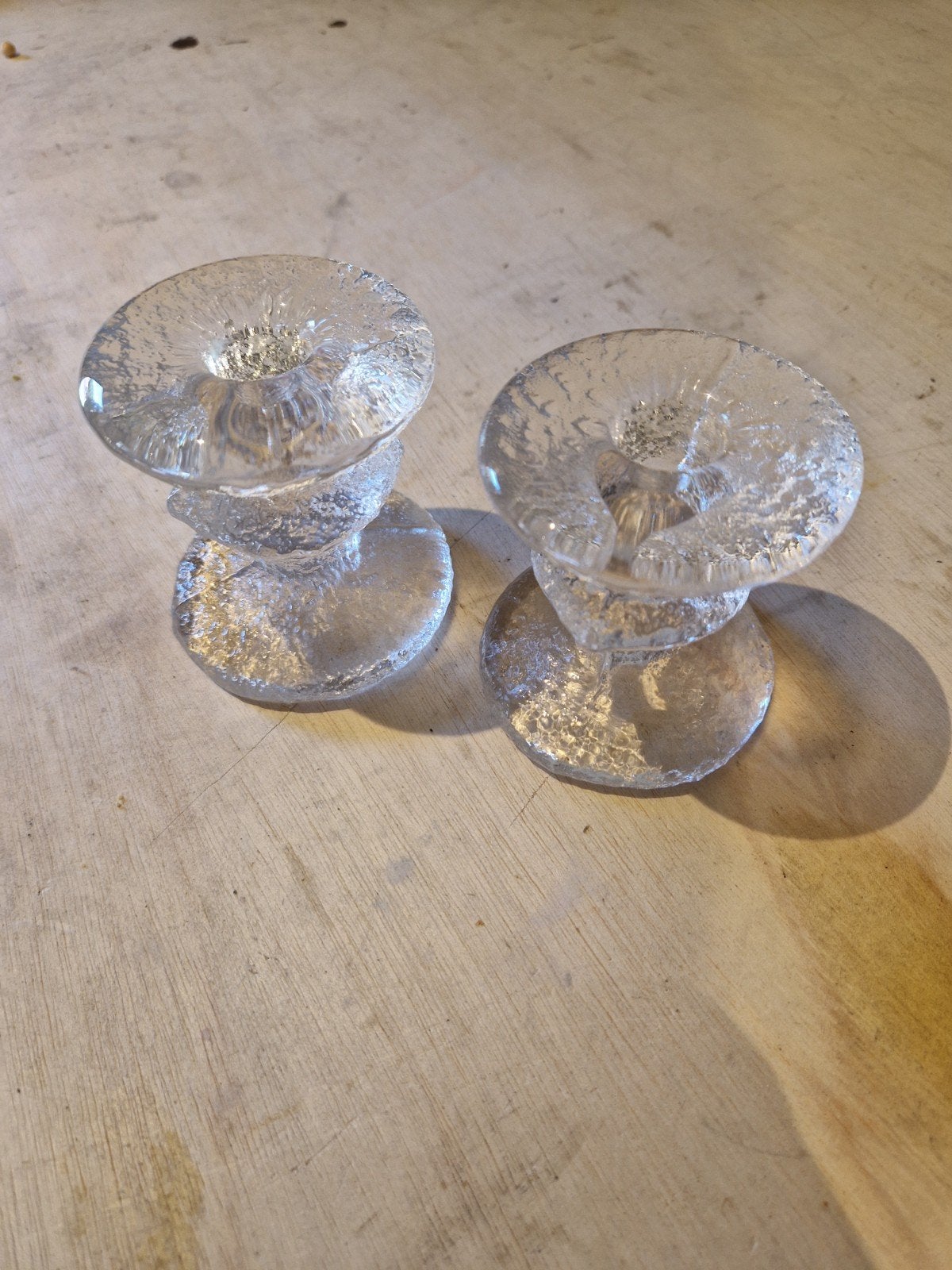 Glazen kaars standaard, Ophalen of Verzenden, Zo goed als nieuw, Glas, 12 cm