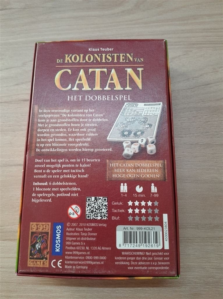 De kolonisten van Catan - het dobbelspel - s3737, Verzenden, Zo goed als nieuw