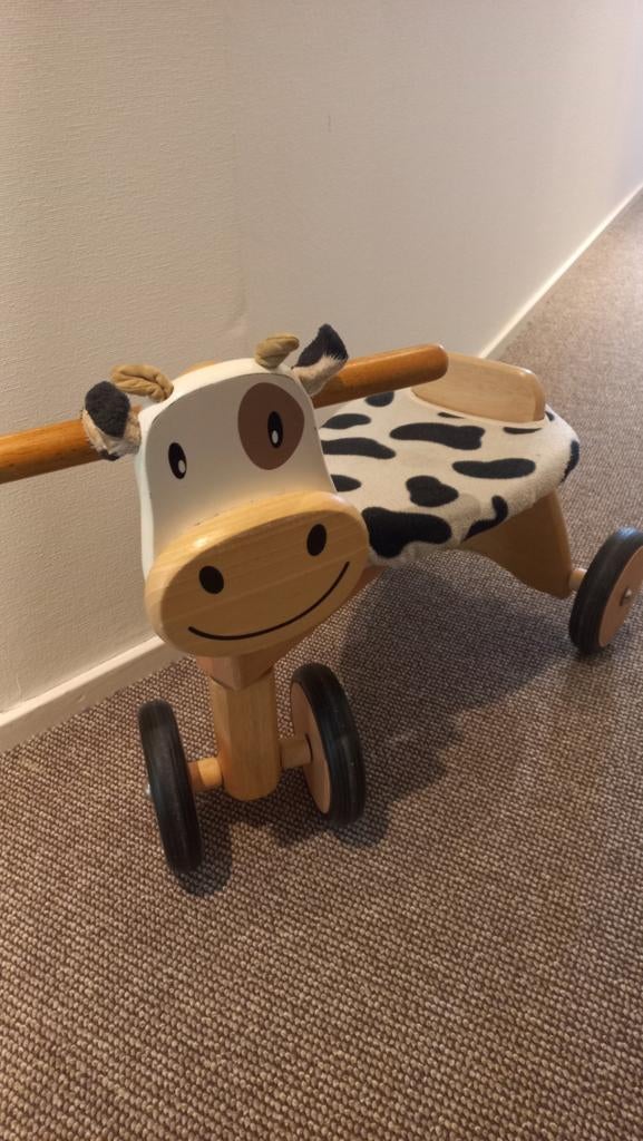 Houten loopfietsje koe - I'm Toy, Ophalen, Gebruikt, Loopfiets