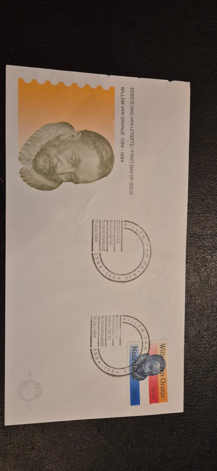 Eerste Dag Uitgifte Willem van Oranje 1984, Ophalen, Nederland