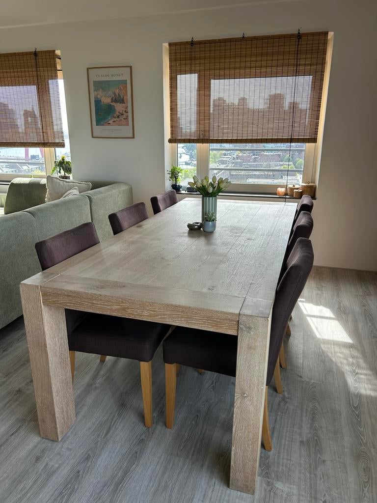 IKEA eetkamerstoelen (6 stuks, bruin), Huis en Inrichting, Ophalen, Gebruikt, Bruin, Stof