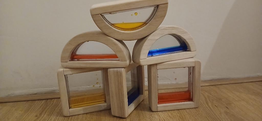 Plan toys waterblokken, Kinderen en Baby's, Speelgoed | Houten speelgoed, Ophalen of Verzenden, Zo goed als nieuw, Overige typen
