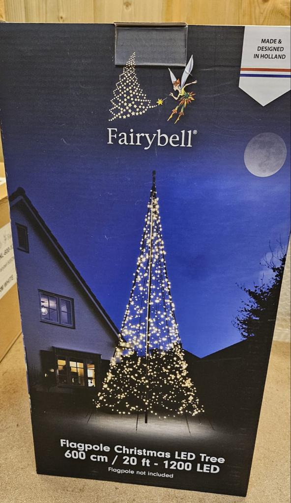 Fairybell 6 meter kerstboom tuinverlichting, Diversen, Kerst, Fairybell, Verzenden, Nieuw, Fairybell