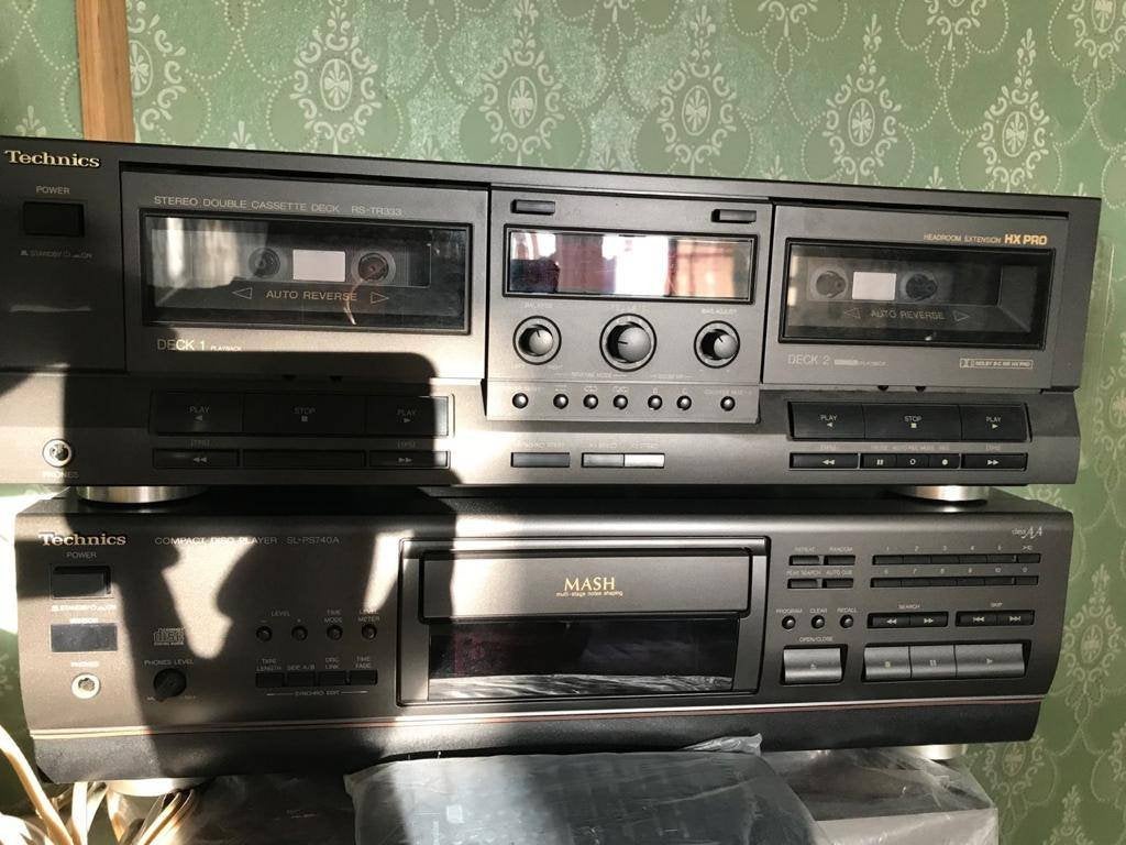Technics RS-TR333 cassette deck, Audio, Tv en Foto, Cassettedecks, Ophalen of Verzenden, Dubbel, Overige merken, Tiptoetsen