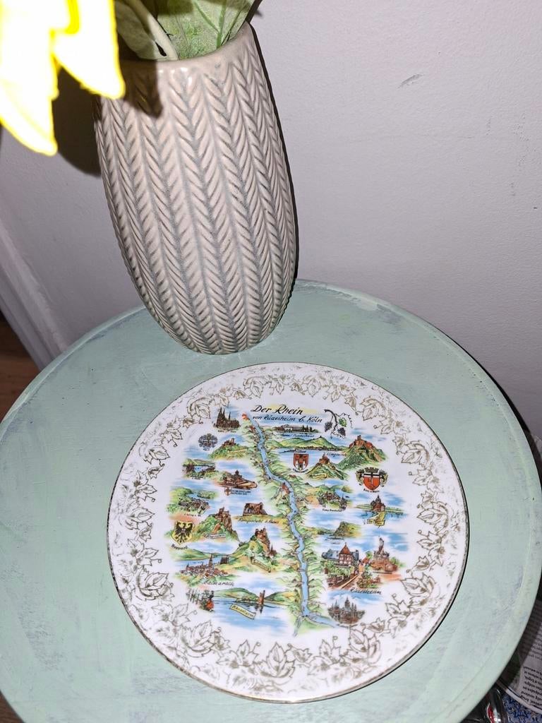 Vintage decoratief wandbord Bavaria Der Rhein., Ophalen of Verzenden