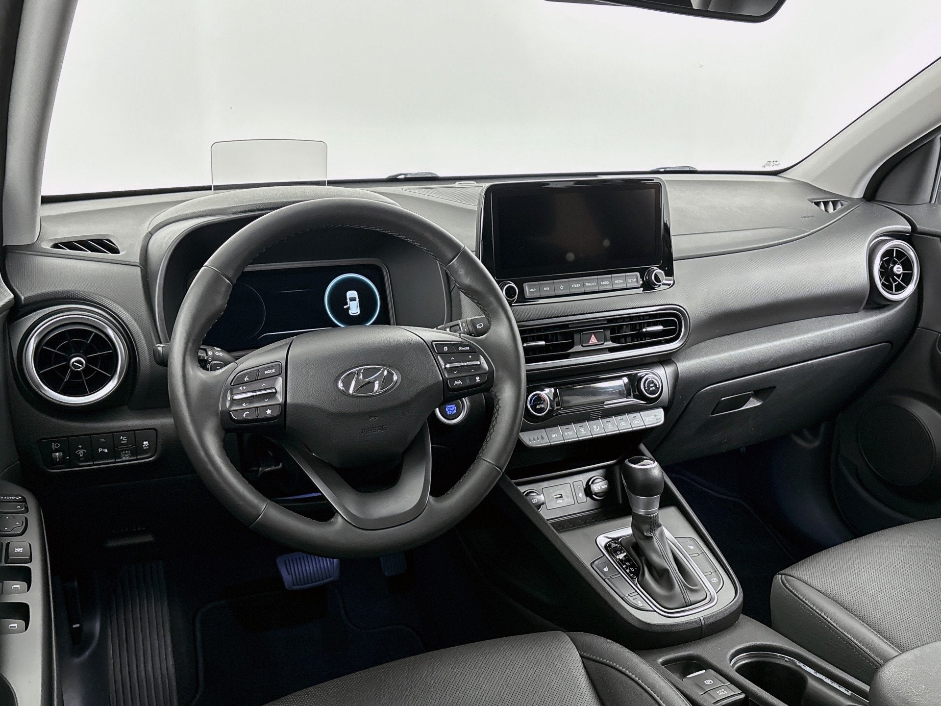 Hyundai KONA 1.6 GDI HEV Fashion // DEALERONDERHOUDEN // LED, Auto's, Dealer onderhouden, Gebruikt, Zwart, Leder