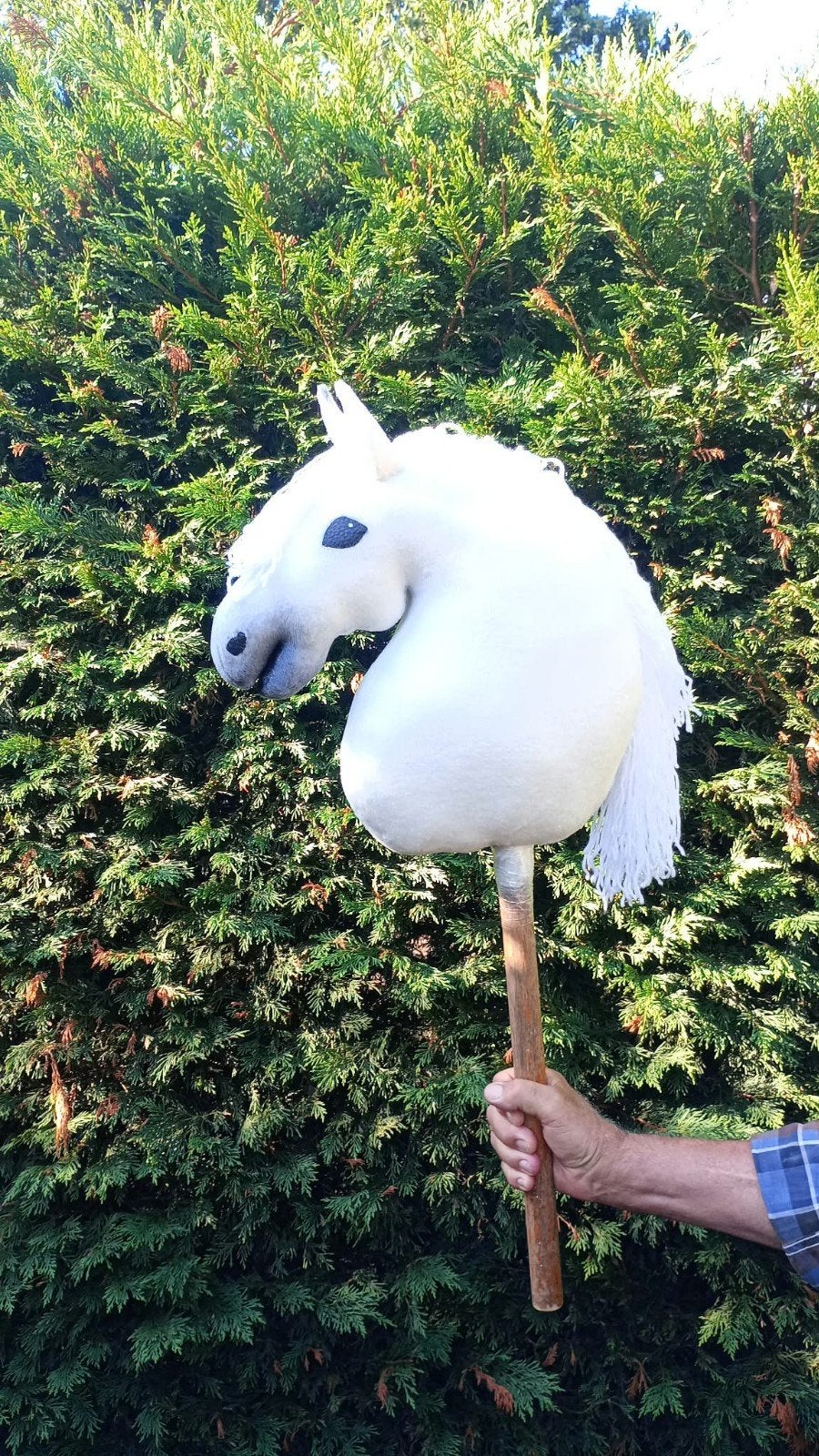Hobbyhorse wit - Handgemaakt stokpaard, Kinderen en Baby's, Speelgoed | Overig, Ophalen of Verzenden, Zo goed als nieuw, Jongen of Meisje
