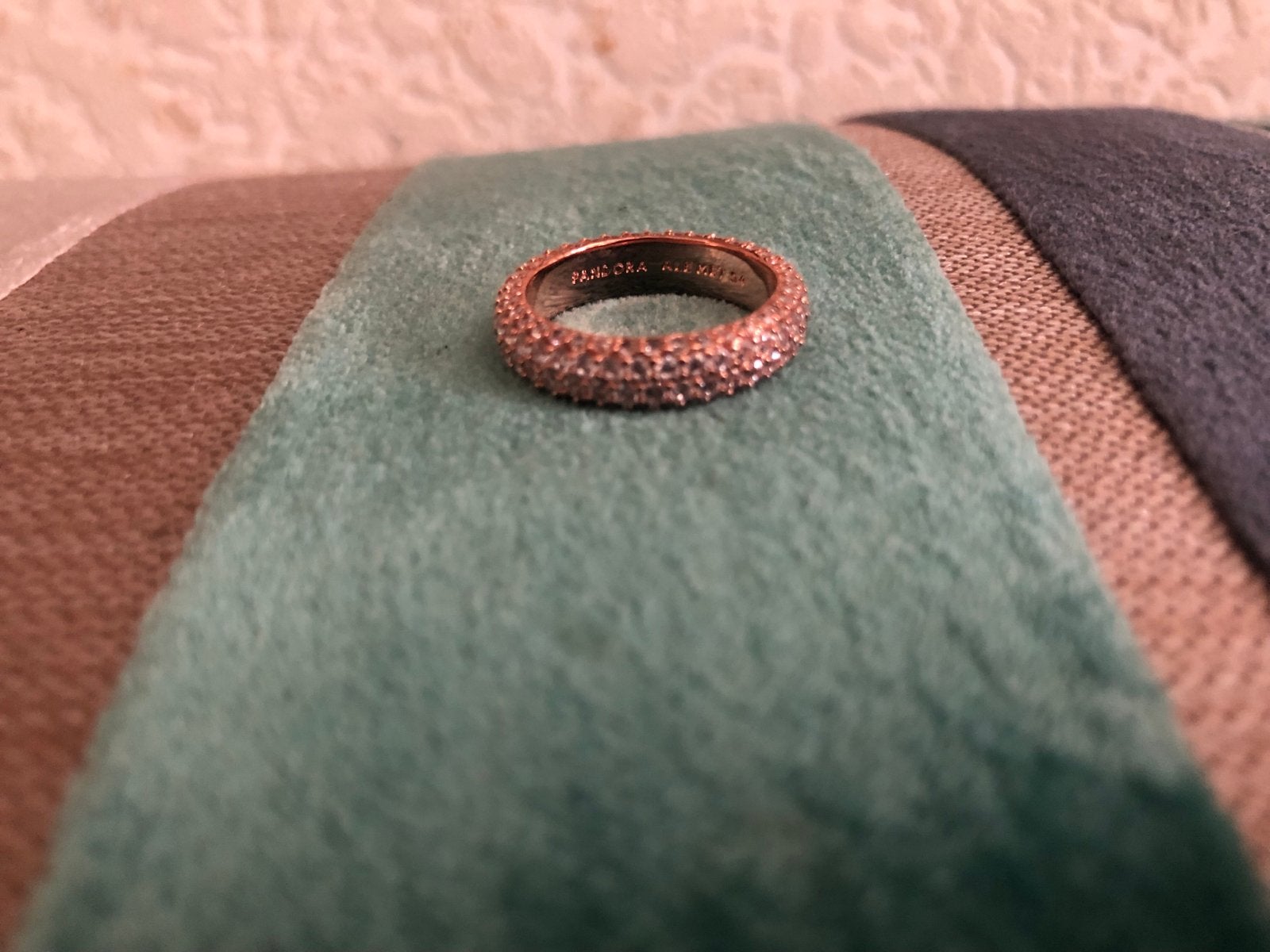 Zilveren ring maat 54 rosegoud kleur met zirkonia's, Sieraden, Tassen en Uiterlijk, Met kristal, Nieuw, Ophalen of Verzenden, 17 tot 18