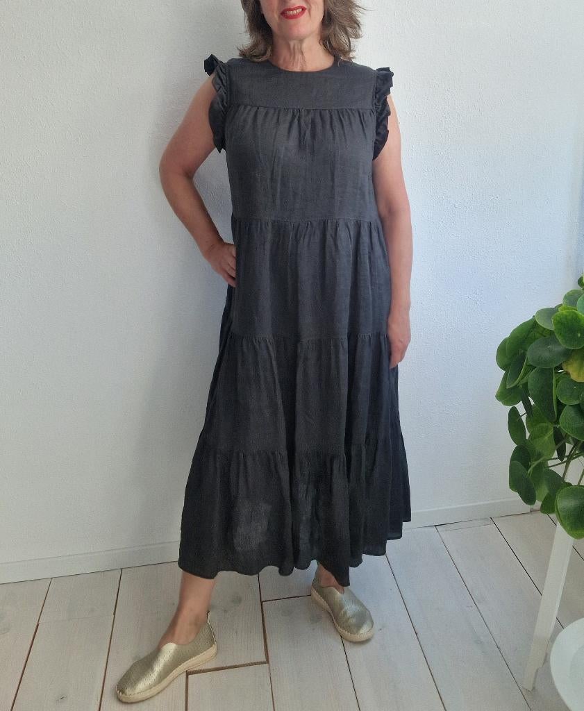 Greek Archaic Kori jurk. Maat 40, Grijs/linnen, Kleding | Dames, Jurken, Maat 38/40 (M), Nijmegen, Verhip-vintage.nl, Nieuw