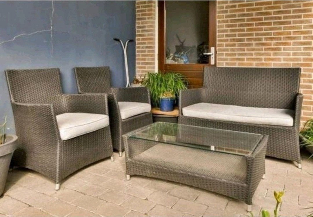 Complete prachtige tuinset loungeset inclusief kussens !, 5 zitplaatsen, Ophalen of Verzenden, Zo goed als nieuw, Loungeset