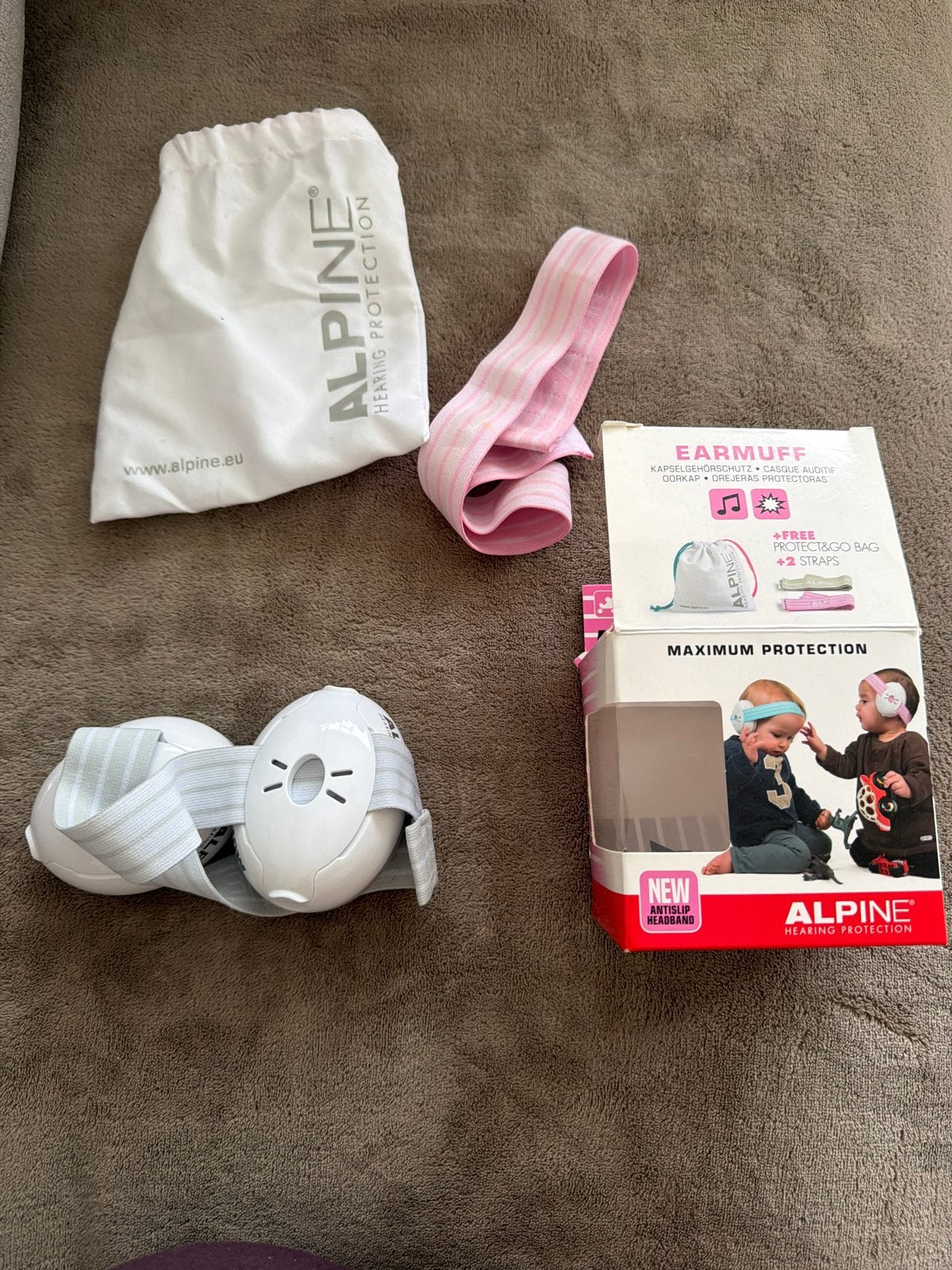 Alpine Muffy Baby gehoorbescherming voor baby's en kinderen, Ophalen of Verzenden, Zo goed als nieuw