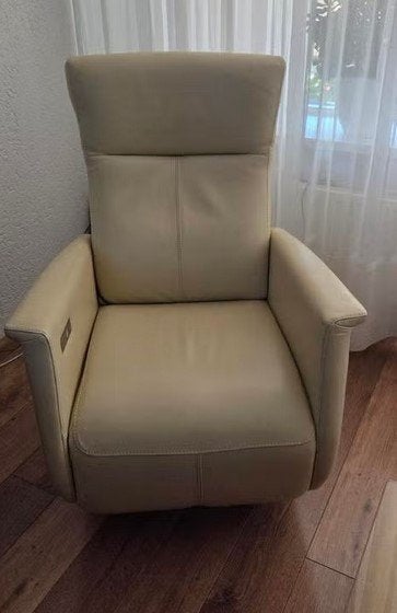 Prominent Sta-Op Stoel, Ophalen, Minder dan 75 cm, Leer, Zo goed als nieuw