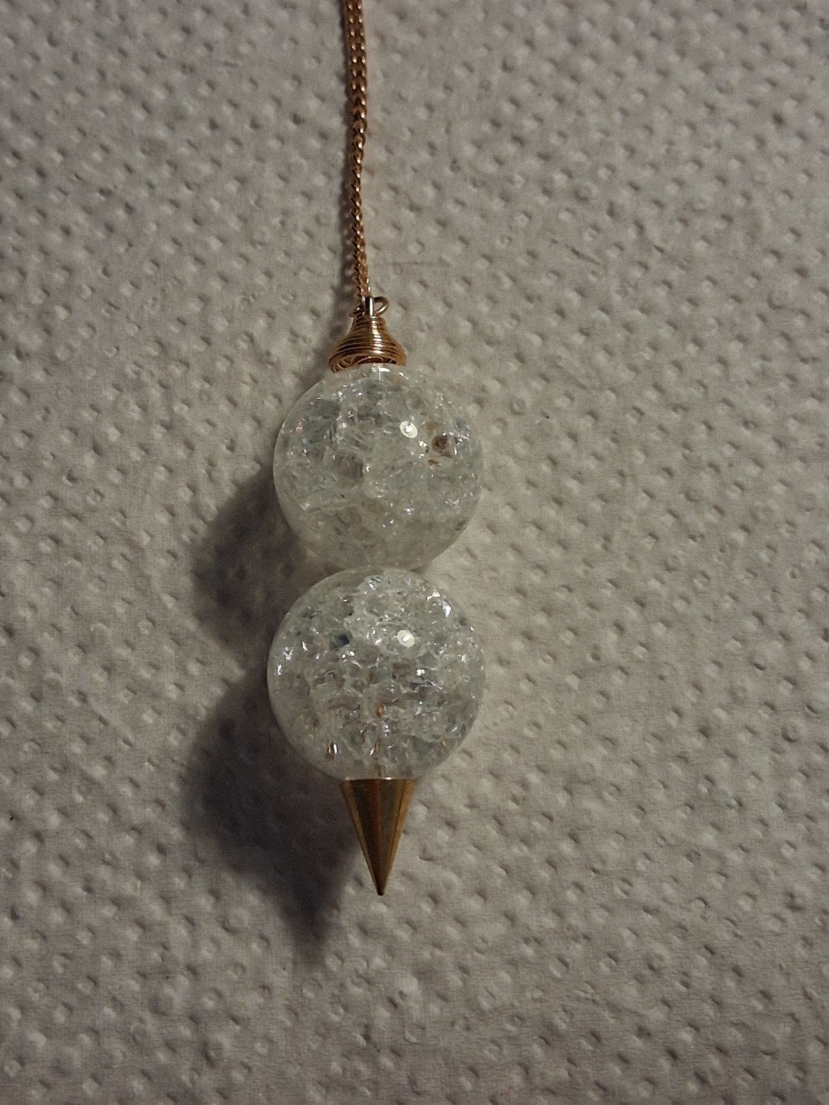 Bergkristal pendel - afmeting 15 mm, Sieraden, Tassen en Uiterlijk, Kettingen, Verzenden, Nieuw, Wit, Steen of Mineraal