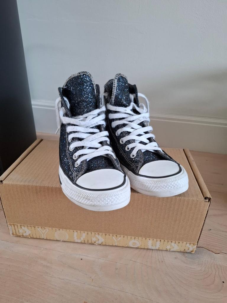 CONVERSE All Stars limited edition!! Glitter 39.5, Zwart, Ophalen of Verzenden, Converse All Stars, Sneakers of Gympen