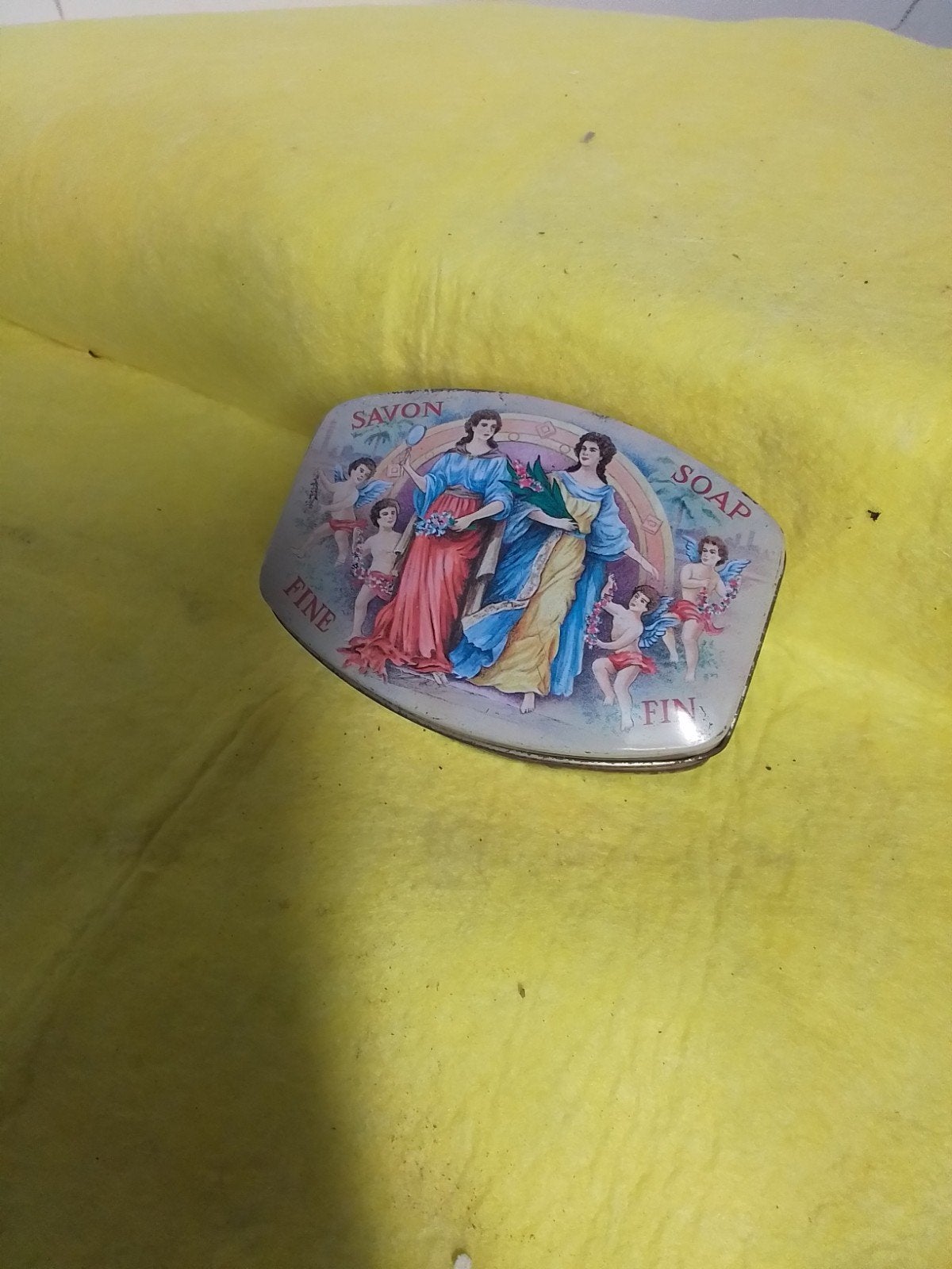 15433) mooi oud zeepblikje SAVON  SOAP, Verzamelen, Ophalen of Verzenden, Zo goed als nieuw, Gebruiksvoorwerp
