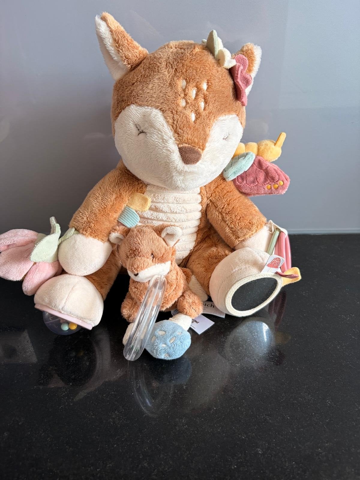 Little Dutch activiteiten knuffel hert en vos rammelaar, Ophalen of Verzenden, Zo goed als nieuw, Overige typen