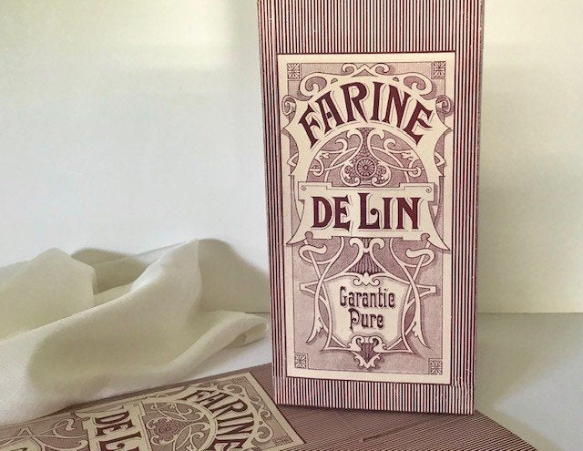 Franse lege verpakking Farine de Lin (lijnzaadmeel), Antiek en Kunst, Curiosa en Brocante, Ophalen of Verzenden