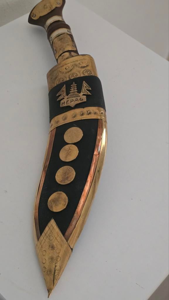 Vintage Nepalese Kukri Mes met Schede - Handgemaakt, Ophalen