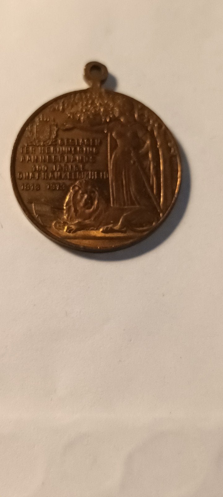 Bronzen herdenkingspenning 1813-1913 Koning Willem I, Postzegels en Munten, Penningen en Medailles, Ophalen of Verzenden